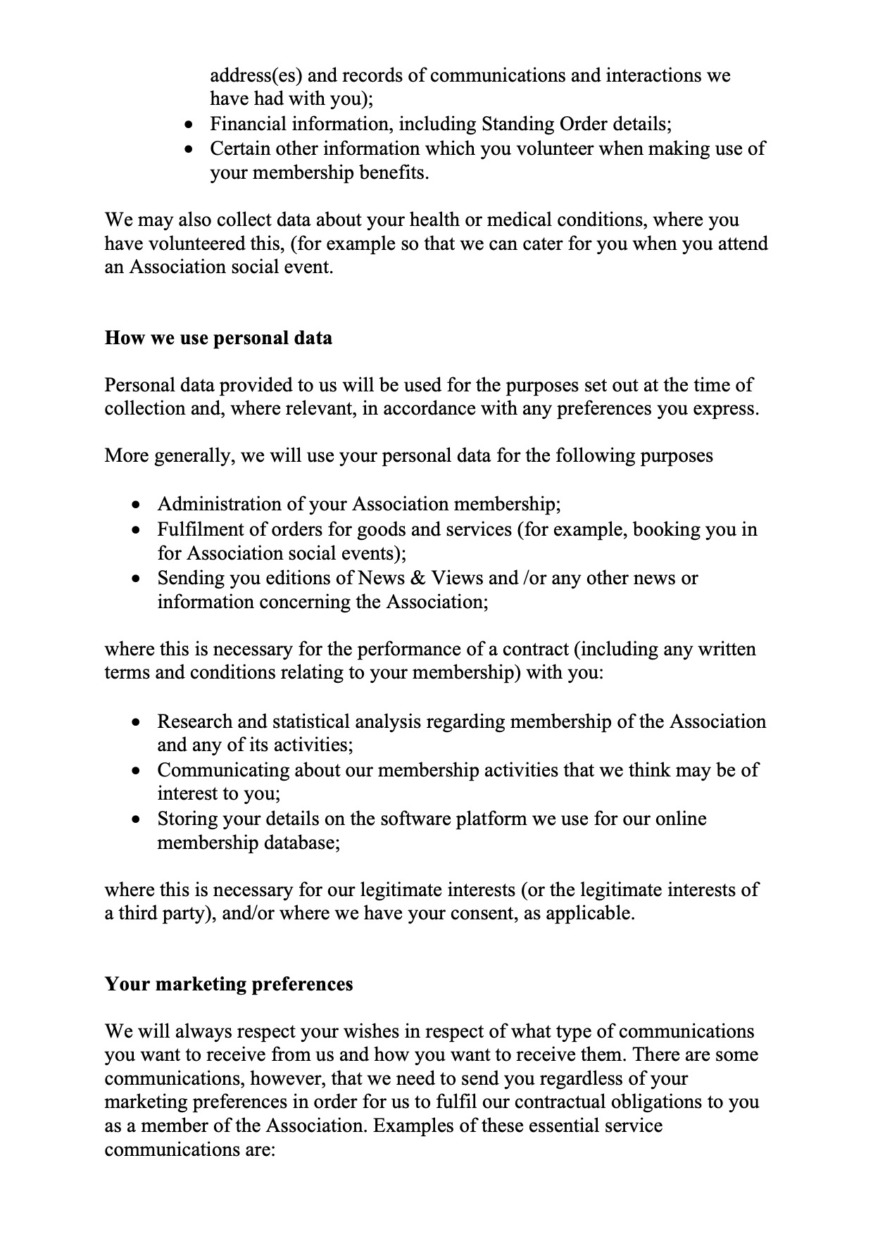 Privacy Policy Page 2